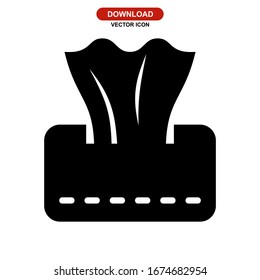 Tissue-Paper-Symbol oder Logo einzeln auf Zeichensymbolen Vektorillustration-Illustration - hochwertige Vektorsymbole mit schwarzem Hintergrund
