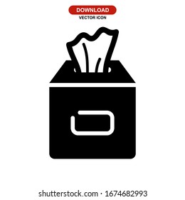 tissue paper icon or logo isolated sign symbol vector illustration - high quality black style vector icons
