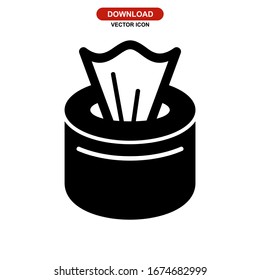tissue paper icon or logo isolated sign symbol vector illustration - high quality black style vector icons
