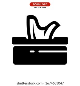 Icono de papel de tejido o logotipo símbolo de signo aislado Ilustración vectorial de alta calidad, iconos vectoriales de estilo negro de alta calidad
