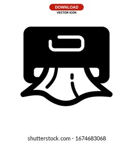 Icono de papel de tejido o logotipo símbolo de signo aislado Ilustración vectorial de alta calidad, iconos vectoriales de estilo negro de alta calidad
