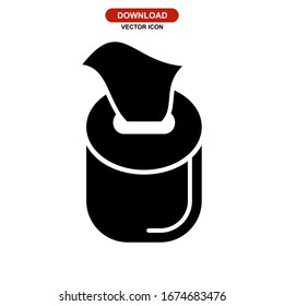 tissue paper icon or logo isolated sign symbol vector illustration - high quality black style vector icons
