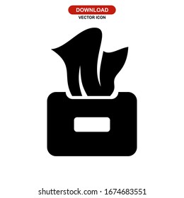 tissue paper icon or logo isolated sign symbol vector illustration - high quality black style vector icons
