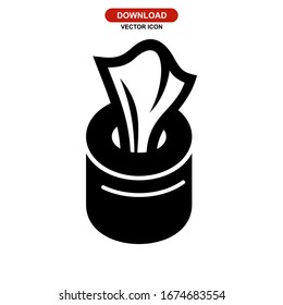 tissue paper icon or logo isolated sign symbol vector illustration - high quality black style vector icons
