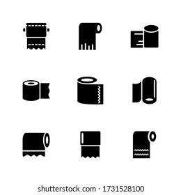 icono de papel tisular o logotipo símbolo de señas aislado ilustración vectorial - Colección de iconos vectoriales de estilo negro de alta calidad

