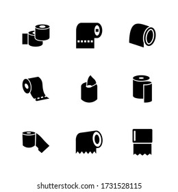 Symbol für Tissue Paper oder Logo isolierte Zeichensymbole Vektor-Illustration - Sammlung hochwertiger, schwarzer Vektor-Symbole
