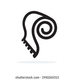 Tissue paper icon. Vector concept illustration for design