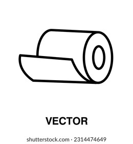 Icono de papel de tejidos,ilustración vectorial. ilustración de icono de papel de tejido vectorial aislado en fondo blanco.eps