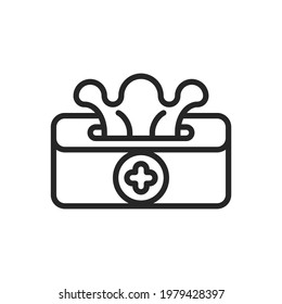 Tissue paper outline icons. Vector illustration. Editable stroke. Isolated icon suitable for web, infographics, interface and apps.