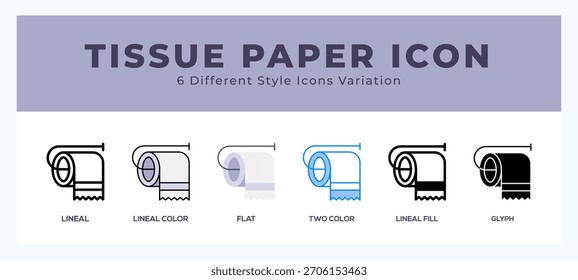 Tissue paper pack of icons. vector illustration.