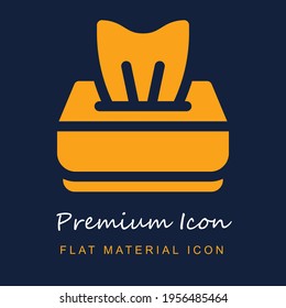 Tissue Paper premium material ui ux isolated vector icon in navy blue and orange colors