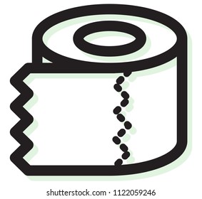Tissue Paper Roll Icon as EPS 10 File