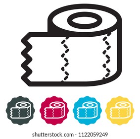 Tissue Paper Roll Icon as EPS 10 File