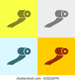 Tissue paper Roll Icon on Four Different Backgrounds. Eps-10.