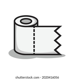Tissue Paper Roll Icon Vector.
