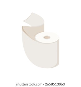 Ilustración vectorial de icono de rollo de papel de seda