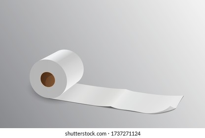 Tissue paper roll long, vector illustration