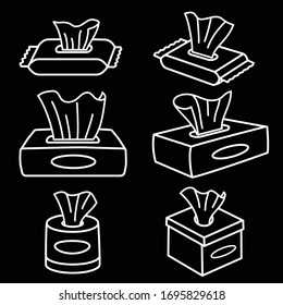Tissue paper vector collection. Icon set of tissue paper. Vector and illustration.
