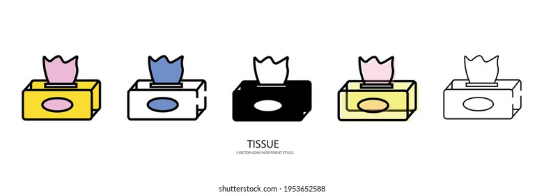 Tissue paper vector type icon