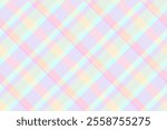 Tissue pattern vector check, velvet texture fabric seamless. Scottish plaid tartan textile background in light and white colors palette.