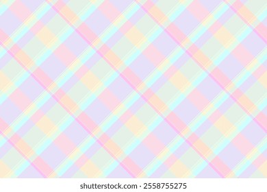 Tissue pattern vector check, velvet texture fabric seamless. Scottish plaid tartan textile background in light and white colors palette.