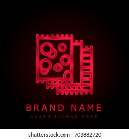 Tissue red chromium metallic logo