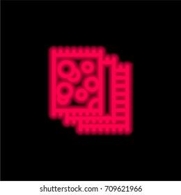 Tissue red glowing neon ui ux icon. Glowing sign logo vector