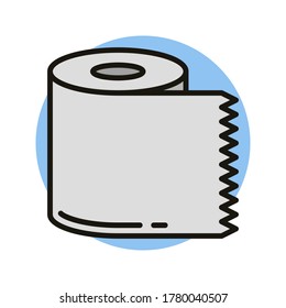Tissue Roll Bathroom Icon Design. Toilet Paper Vector Illustration