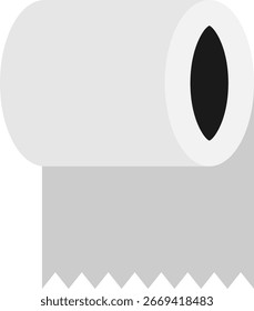 Icono de baño de rollo de tejido Ilustración plana de Vector