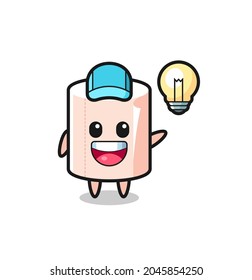 tissue roll character cartoon getting the idea , cute design