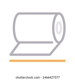 tissue roll colour line vector icon