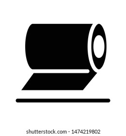 tissue roll glyph flat vector icon