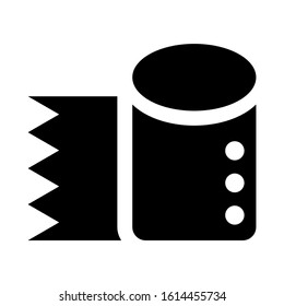 tissue roll icon isolated sign symbol vector illustration - high quality black style vector icons
