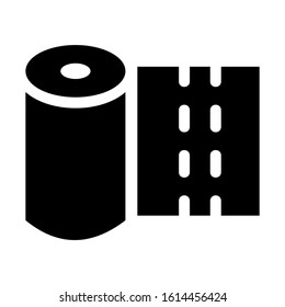 tissue roll icon isolated sign symbol vector illustration - high quality black style vector icons
