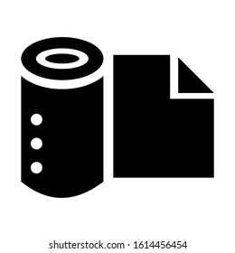 tissue roll icon isolated sign symbol vector illustration - high quality black style vector icons
