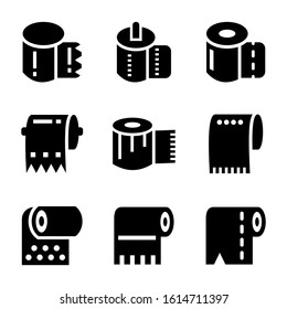 tissue roll icon isolated sign symbol vector illustration - Collection of high quality black style vector icons
