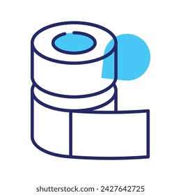 Tissue roll icon in modern design style, toilet paper roll, barbershop tissue rolls vector design
