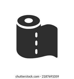 Tissue roll icon. Monochrome black and white symbol. Vector illustration