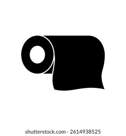 tissue roll icon, tissue paper, simple flat style, illustration, logo sign symbol pictogram template, for ui or ux isolated on white for mobile app, editable
