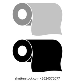 tissue roll icon, tissue paper, simple flat style, illustration, logo sign symbol pictogram template, for ui or ux isolated on white for mobile app, editable