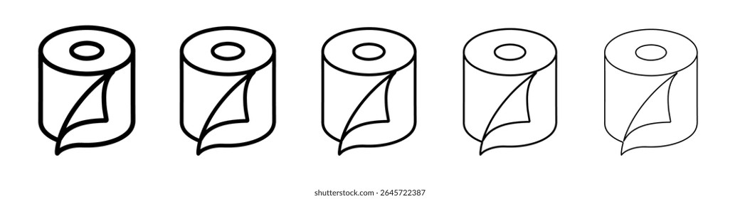 tissue roll icon simple vector outline logo