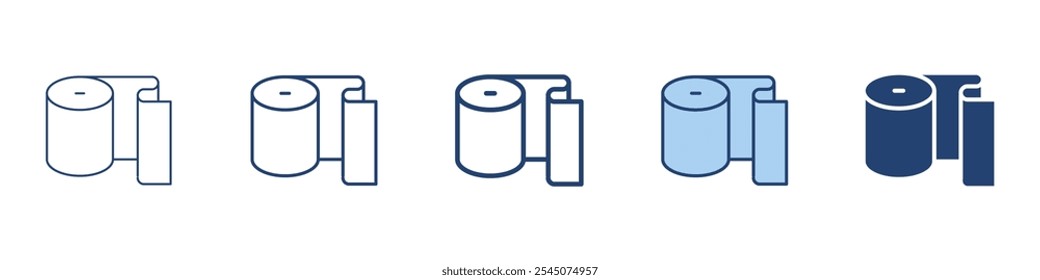 Tissue roll icon Symbol set collection
