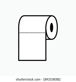 Tissue Roll Icon. Toilet Paper Symbol - Vector Logo Template.