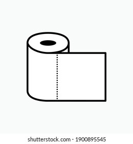 Icono de rollo de tejidos. Símbolo de papel higiénico - Plantilla de logotipo vectorial.