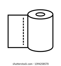Tissue roll Line black icon