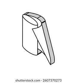 tissue roll paper towel isometric icon vector. tissue roll paper towel sign. isolated symbol illustration
