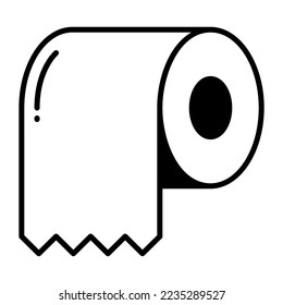 Tissue roll simple design icon on white background