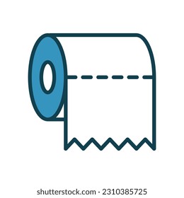 Tissue roll, toilet paper icon vector