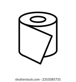 Tissue roll, toilet paper icon vector