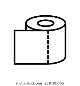 Tissue roll, toilet paper icon vector